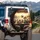 Fluffy White Cat Shiba Inu Soccer Ball Ride - Golden Hour Road Pet Lover Gift Spare Tire Cover - 3