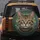 Majestic Hyper-Realistic Tabby Cat Emerald Eyes Direct Gaze - Cat Lover Gift Spare Tire Cover - 5