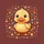 Plump Baby Duck with Orange Beak Geometric Shapes - Wildlife Lover Home Decor Gift Spare Tire Cover - 6