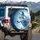 Shattered Ice Wolf Head Crystal Shards Golden Eyes Frost - Arctic Wildlife Lover Gift Spare Tire Cover - 3