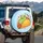 Cheerful Green Frog Golden Taco Red Toppings Onion Rings - Food Lover Gift Spare Tire Cover - 3