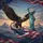 Bald Eagle American Flag Statue of Liberty Independence Day Gift for Veterans Spare Tire Cover - 6