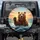 Grizzly Bear Waving Ocean Sunset - Wildlife Lover Home Decor Gift Spare Tire Cover - 1