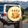 Honeybees Golden Honey Jar Honeycomb Daisies - Nature Lover Everyday Use Spare Tire Cover - 3