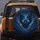 Piercing Electric Blue Eyes Dark Sculpted Mask Swirling Shadows - Fantasy Lover Gift Spare Tire Cover - 5