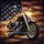 American Cruiser Motorcycle Waving Flag - Patriotic Decor for Motorcycle Riders Spare Tire Cover - 6