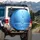 Ascending Iridescent Blue Butterflies Reflective Water Scene - Wildlife Lover Home Decor Gift Spare Tire Cover - 3