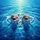 Playful Dolphins Blue Ocean Water - Wildlife Lover Coastal Home Decor Gift for Ocean Fan Spare Tire Cover - 6