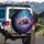 Sea Turtle Pink Butterflies Cosmic Deep-Sea - Wildlife Lover Gift Spare Tire Cover - 3