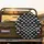 Black White Tied Bows Knots Dashed Lines Diamond Dots - Home Decor Gift for Everyday Living Spare Tire Cover - 2