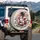 Nine-Tailed Kitsune Fox Red Spider Lilies Moon - Fantasy Lover Gift Spare Tire Cover - 3