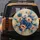 Realistic Blue White Peach Impasto Flowers - Home Decor Gift for Floral Lover Spare Tire Cover - 5