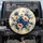 Realistic Blue White Peach Impasto Flowers - Home Decor Gift for Floral Lover Spare Tire Cover - 1