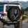 Majestic Male Lion Black Mane Orange Eyes Rugged Rock Mist Intense Gaze - Wildlife Lover Gift Spare Tire Cover - 3