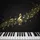 Golden Treble Clef Piano Keyboard Musical Notes - Music Lover Gift Spare Tire Cover - 6