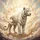 Majestic White Tiger Golden Ornate Celestial Clouds - Wildlife Lover Gift Spare Tire Cover - 6