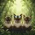 Three Siamese Cats Yelling Sunglasses Verdant Foliage - Wildlife Gift Spare Tire Cover - 6