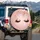 Closed Eyes Rose Gold Glitter Eyelids - High-End Luxury Home Decor Gift for Beauty Lover Spare Tire Cover - 3