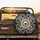 Baroque Medallion Gold Pearl Filigree Scrollwork - Home Decor Gift Spare Tire Cover - 2