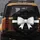 Contrasting White Bows X Marks Diamond Shapes Black Background Home Interior Decor Gift Spare Tire Cover - 5