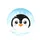 Penguin Face Prominent Wide White Eyes Geometric Snowflakes Arctic Snowdrifts - Penguin Lover Spare Tire Cover - 4