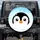 Penguin Face Prominent Wide White Eyes Geometric Snowflakes Arctic Snowdrifts - Penguin Lover Spare Tire Cover - 1