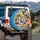 Mosaic Cat Faces Grid - Multi-Colored Patchwork Cat Lover Gift Spare Tire Cover - 3