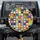 Mosaic Cat Faces Grid - Multi-Colored Patchwork Cat Lover Gift Spare Tire Cover - 1