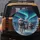 Wolves Santa Hats Plaid Scarves Northern Lights - Christmas Wildlife Gift Spare Tire Cover - 5