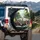 French Bulldogs Road Trip Vintage Car Tropical Adventure - Dog Lover Travel Essentials Spare Tire Cover - 3