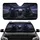 Four Black Cats Yellow Eyes Driving Luxury Car Cinematic Night Journey - Road Trip Gift Car Sunshade - 1