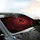 Menacing Black Spider Red Hourglass Mark Intricate Web - Dark Realm Horror Fan Gift Car Sunshade - 6