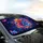 Luminous Neon Flowers Sparkling Stardust Cosmic Field - Distinctive Everyday Style Car Sunshade - 6