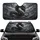 Black Dragon Bared Fangs Glowing Eyes Storm Clouds Turbulent Mist - Fantasy Home Decor Car Sunshade - 1
