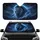 Lion Head Glowing Electric Blue Eyes Lightning Stormy Sky - Wildlife Lover Gift Car Sunshade - 1