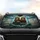 Two Majestic Lions Orange Sunglasses Shattered Glass Car Interior - Wildlife Lover Gift Car Sunshade - 4