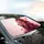 Majestic Lion Head Crimson Pink Floral - Home Decor Gift for Animal Lover Car Sunshade - 6