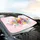Seashell Starfish Conchs Palm Fronds - Coastal Home Decor Gift Car Sunshade - 6