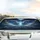 Luminous Feathered Wings Golden Energy Swirls Cosmic Nebula - Ethereal Living Gift Car Sunshade - 5