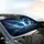 Luminous Feathered Wings Golden Energy Swirls Cosmic Nebula - Ethereal Living Gift Car Sunshade - 6