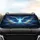 Luminous Feathered Wings Golden Energy Swirls Cosmic Nebula - Ethereal Living Gift Car Sunshade - 4