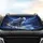 White Arctic Wolf Koi Fish Night Sky - Wildlife Lover Gift Car Sunshade - 4