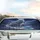 White Arctic Wolf Koi Fish Night Sky - Wildlife Lover Gift Car Sunshade - 5