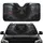 Fierce Dragon Face Glowing Amber Eyes Volcanic Smoke - Fantasy Lover Gift Car Sunshade - 1
