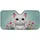 White Cat Wildflowers Floating Hearts - Home Decor for Cat Lover Car Sunshade - 3
