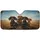 Realistic Dachshunds Driving Scenic Landscape - Travel Companion Gift for Dog Owners Car Sunshade - 3