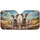 Smiling Greyhound Dog Pack Open Road Drive - Travel Enthusiast Gift Car Sunshade - 2