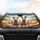 Smiling Greyhound Dog Pack Open Road Drive - Travel Enthusiast Gift Car Sunshade - 3