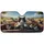 Tuxedo Cats Driving Golden Fields Journey - Travel Essentials Cat Lover Gift Car Sunshade - 3