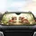Fluffy Squirrels Fly Agaric Mushrooms Fern Butterflies Forest - Wildlife Lover Gift Car Sunshade - 4